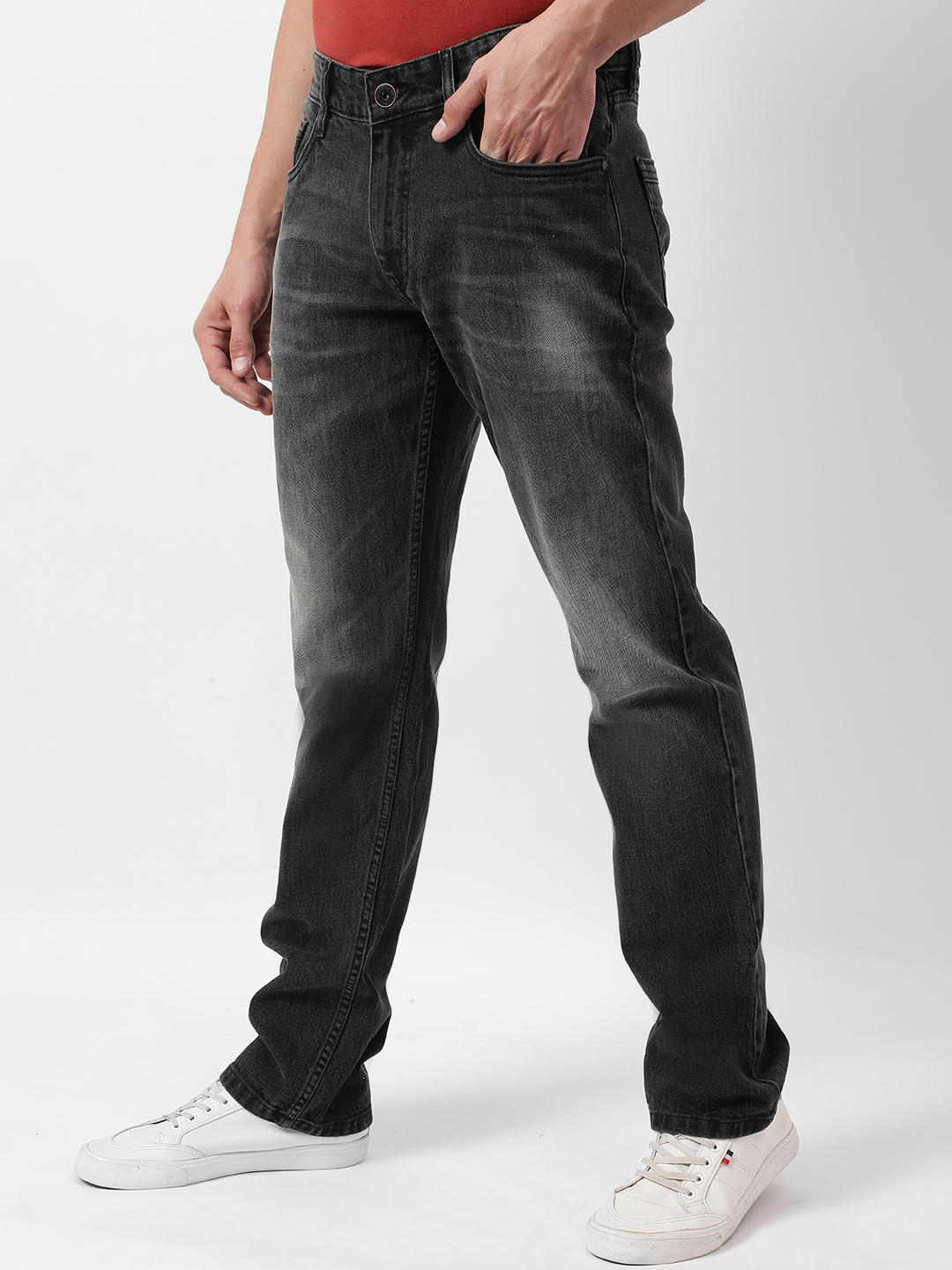 Numero Uno Men Faded Grey Jeans